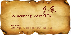 Goldemberg Zoltán névjegykártya